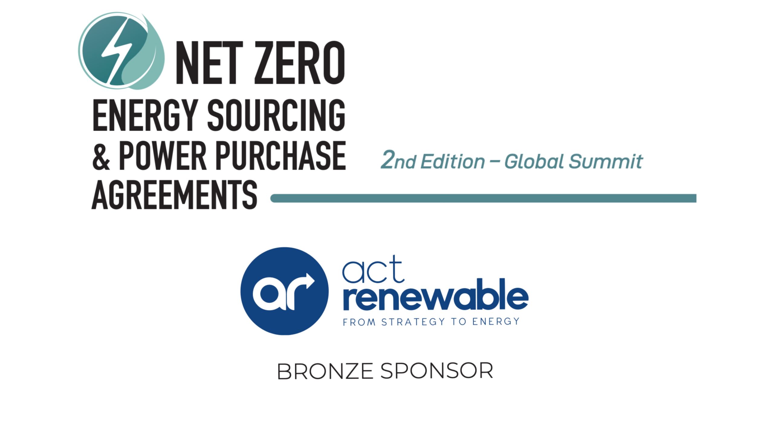 Act Renewable Joins As Bronze Sponsor For The 2nd Net Zero Energy Sourcing & Power Purchase Agreements