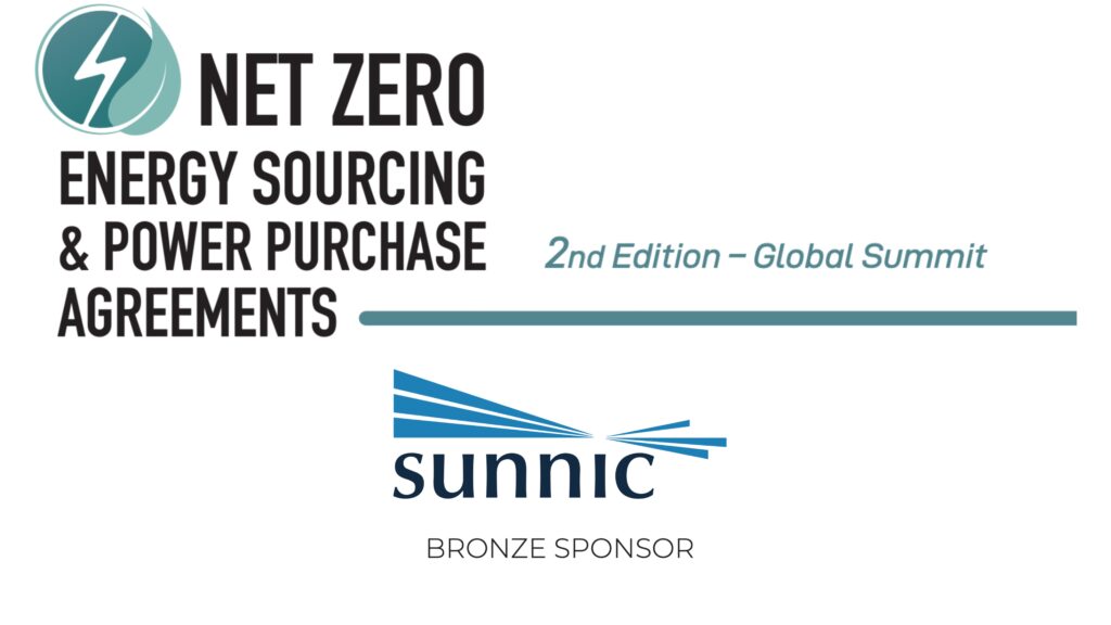 Sunnic Joins As Bronze Sponsor For The 2nd Net Zero Energy Sourcing & Power Purchase Agreements