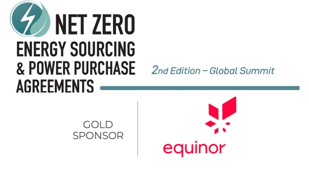 Equinor Joins As Gold Sponsor For 2nd Net Zero Energy Sourcing & Power Purchase Agreements