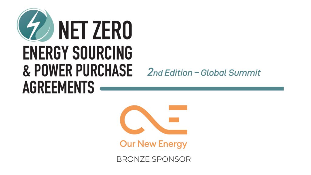 Our New Energy Joins As Bronze Sponsor For 2nd Net Zero Energy Sourcing & Power Purchase Agreements