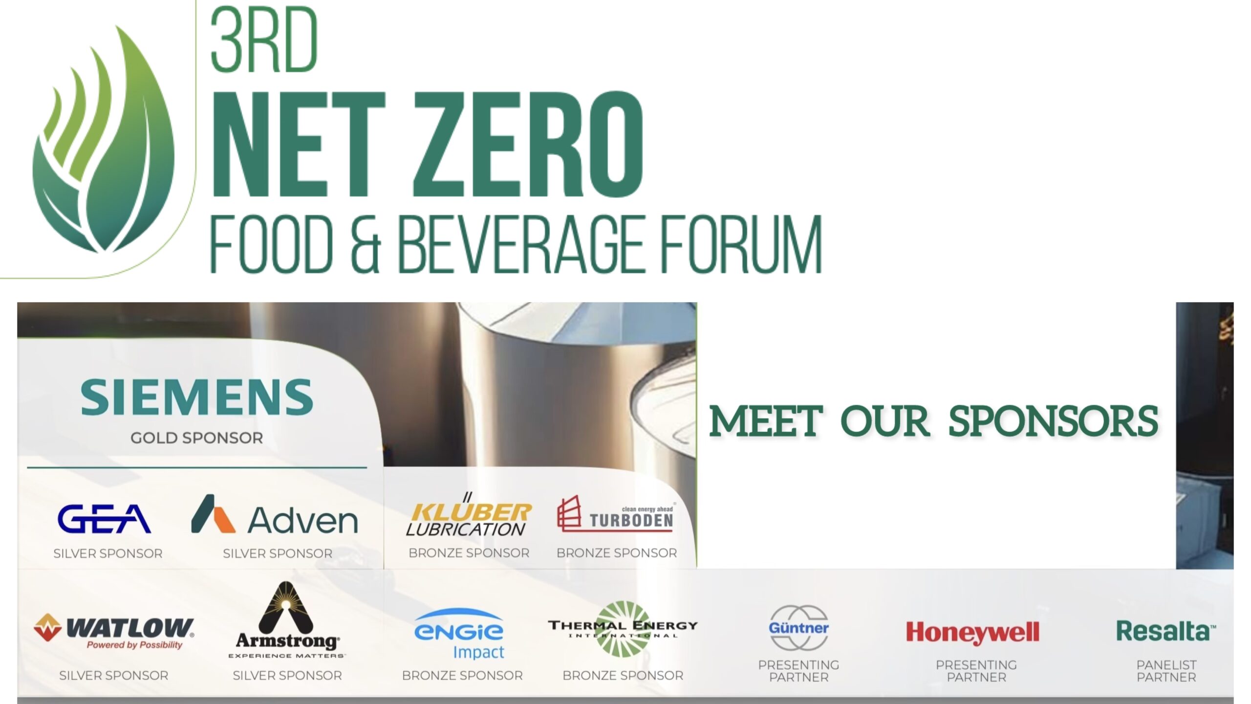 3rd Net Zero Food & Beverage Forum - Meet Our Sponsors